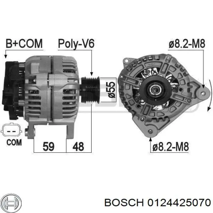 0124425070 Bosch Авто генератор