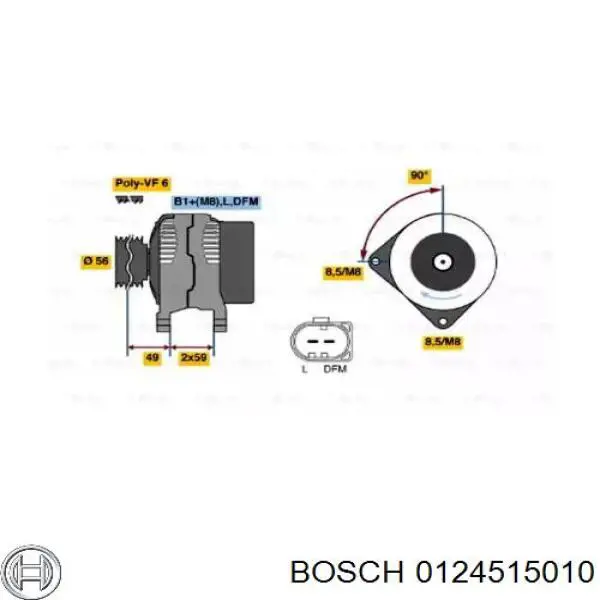 0124515010 Bosch Авто генератор