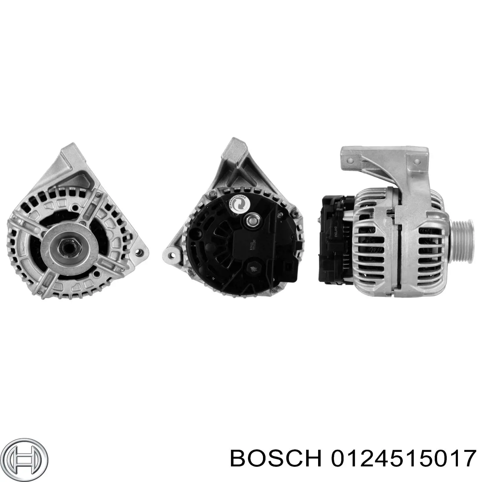 Генератор Bosch 0124515017 ціна, від 139.32 USD