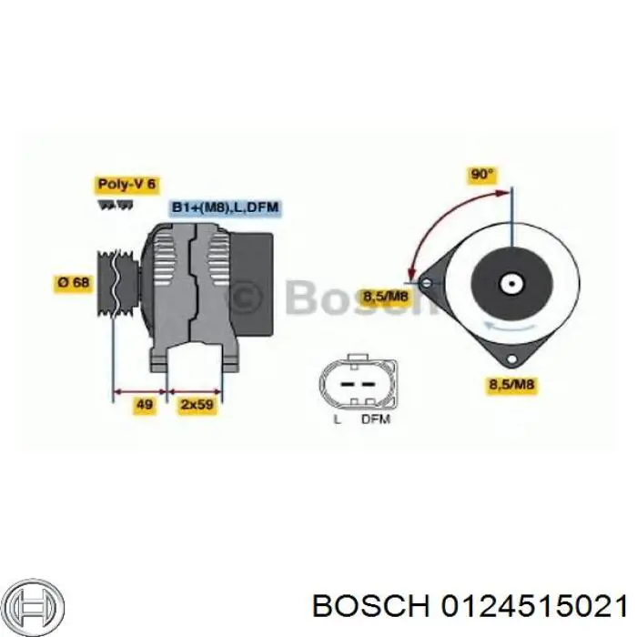 0124515021 Bosch Авто генератор