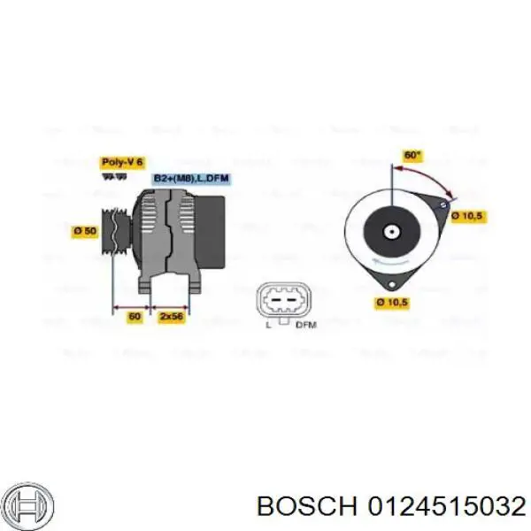 0124515032 Bosch генератор