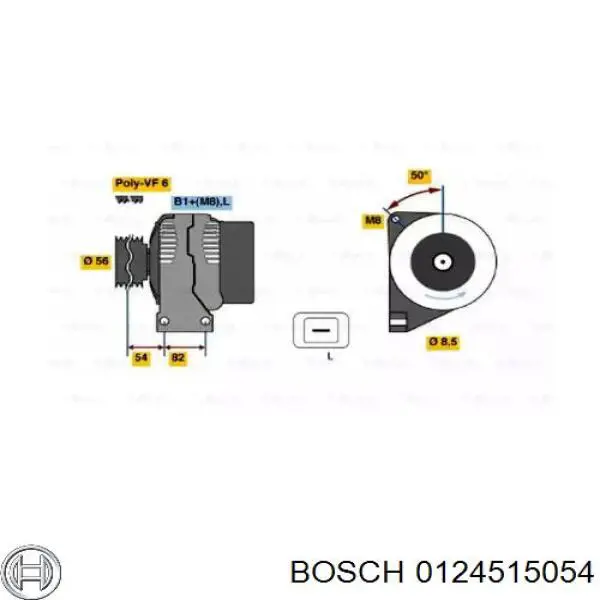 Генератор 0124515054 Bosch