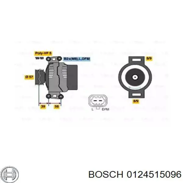 Генератор 0124515096 Bosch