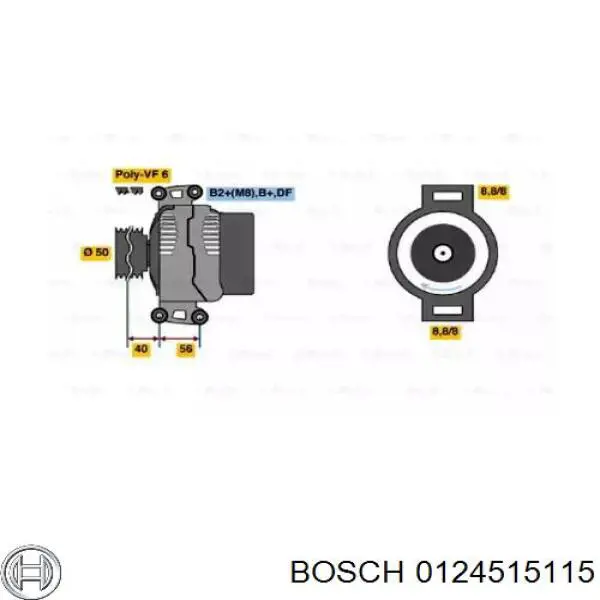 Генератор 0124515115 Bosch