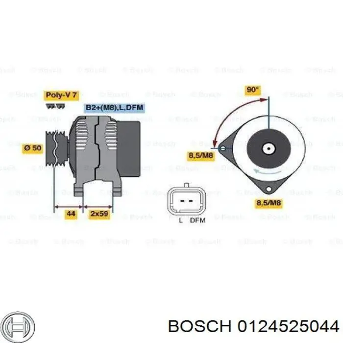 0124525044 Bosch генератор