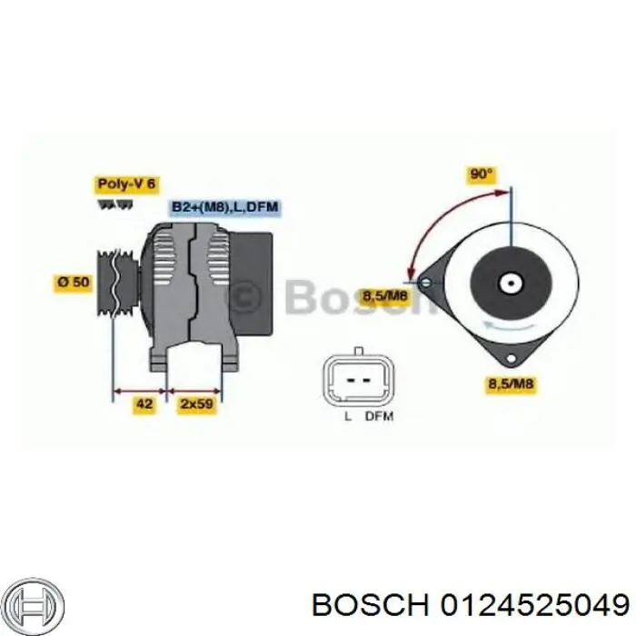 Купити 0124525049 Bosch Генератор