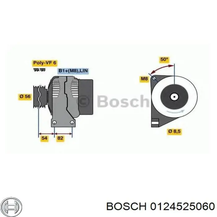 0124525060 Bosch Авто генератор