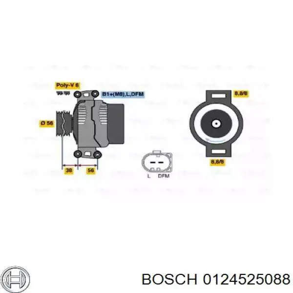 0124525088 Bosch Авто генератор