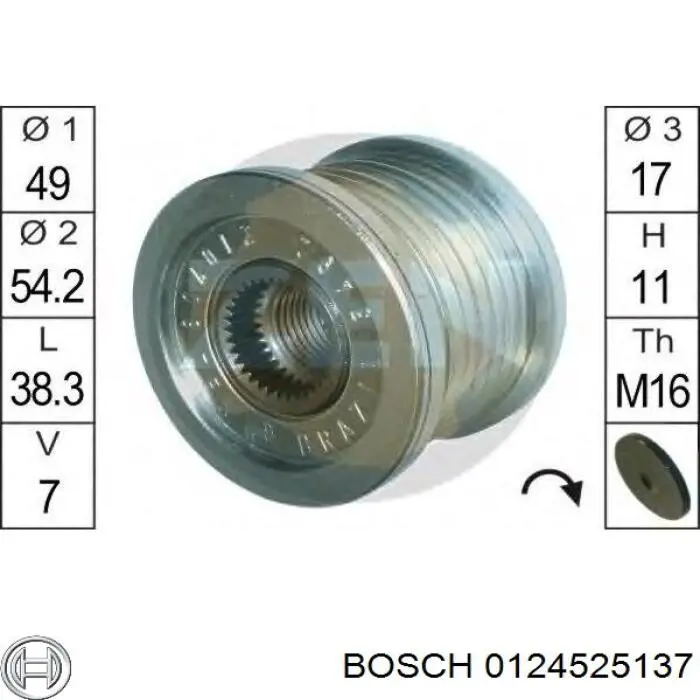 0124525137 Bosch Авто генератор