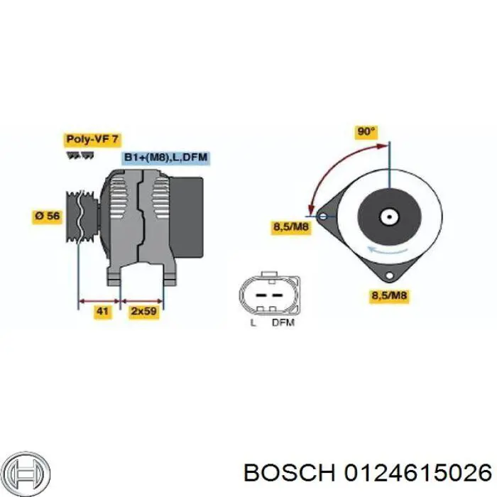 0124615026 Bosch Авто генератор