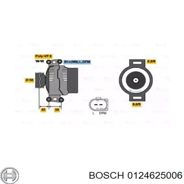 0124625006 Bosch Авто генератор