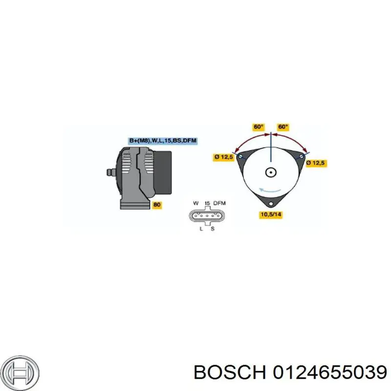 0124655039 Bosch Авто генератор