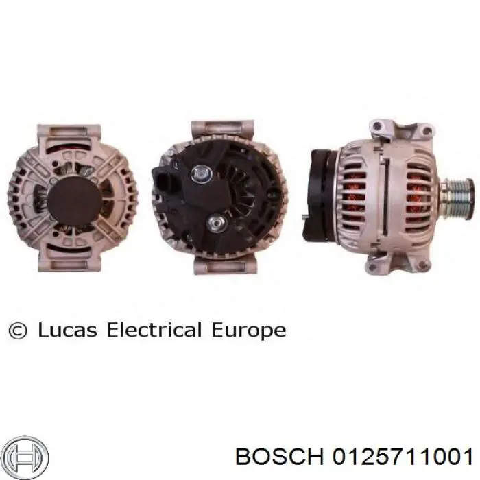 Генератор Bosch 0125711001 ціна, від 183.42 USD