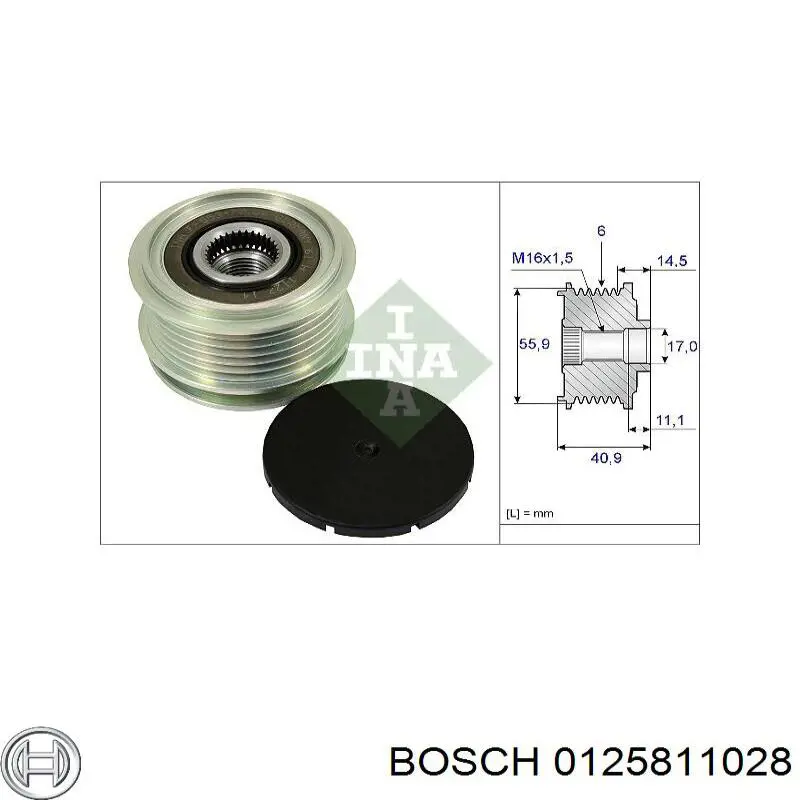 Генератор Bosch 0125811028 ціна, від 70.30 USD