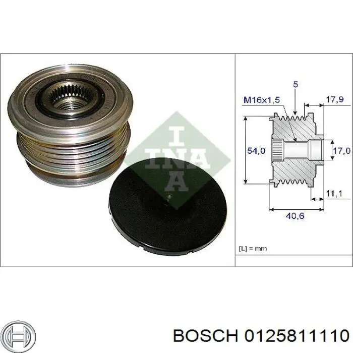 Генератор Bosch 0125811110 ціна, від 216.91 USD