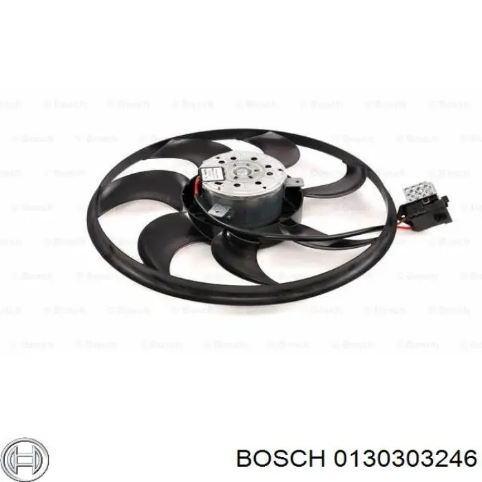Дифузор радіатора охолодження, в зборі з двигуном і крильчаткою Bosch 0130303246