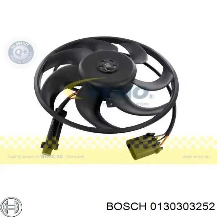 0130303252 Bosch електровентилятор охолодження в зборі (двигун + крильчатка)