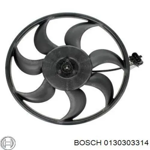 0130303314 Bosch електровентилятор охолодження в зборі (двигун + крильчатка)