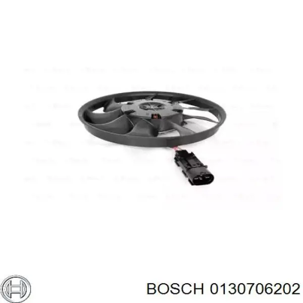 Електровентилятор охолодження в зборі (двигун + крильчатка), правий Bosch 130706202