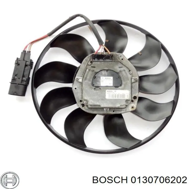 0130706202 Bosch електровентилятор охолодження в зборі (двигун + крильчатка, правий)
