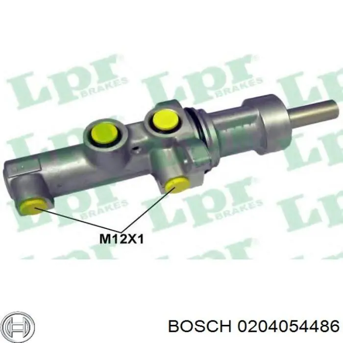 0204054486 Bosch Циліндр гальмівний, головний