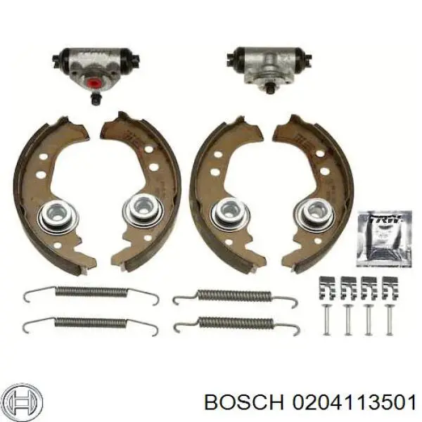 Купити 0204113501 Bosch Колодки гальмові задні, барабанні