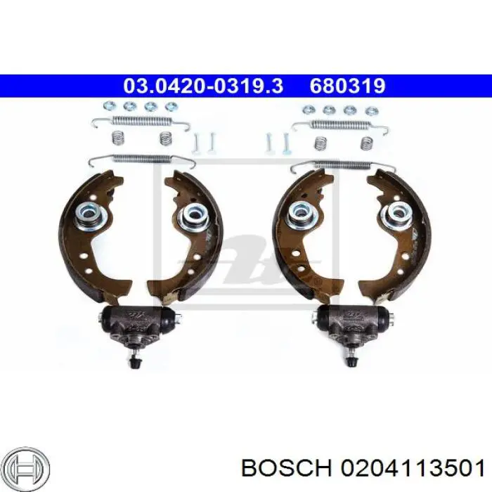Колодки гальмові задні, барабанні 0204113501 Bosch