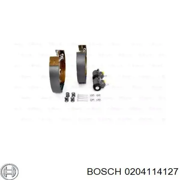 Купити 0204114127 Bosch Колодки гальмівні задні барабанні, в зборі з циліндруми, комплект