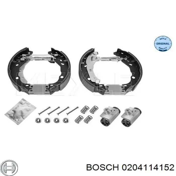 Колодки гальмівні задні барабанні, в зборі з циліндруми, комплект 0204114152 Bosch