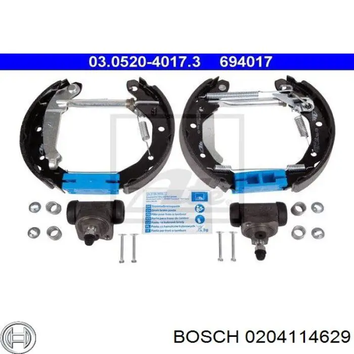 Колодки гальмові задні, барабанні 0204114629 Bosch