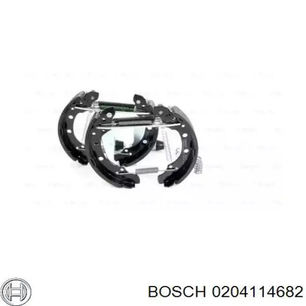 Купити 0204114682 Bosch Колодки гальмівні задні барабанні, в зборі з циліндруми, комплект