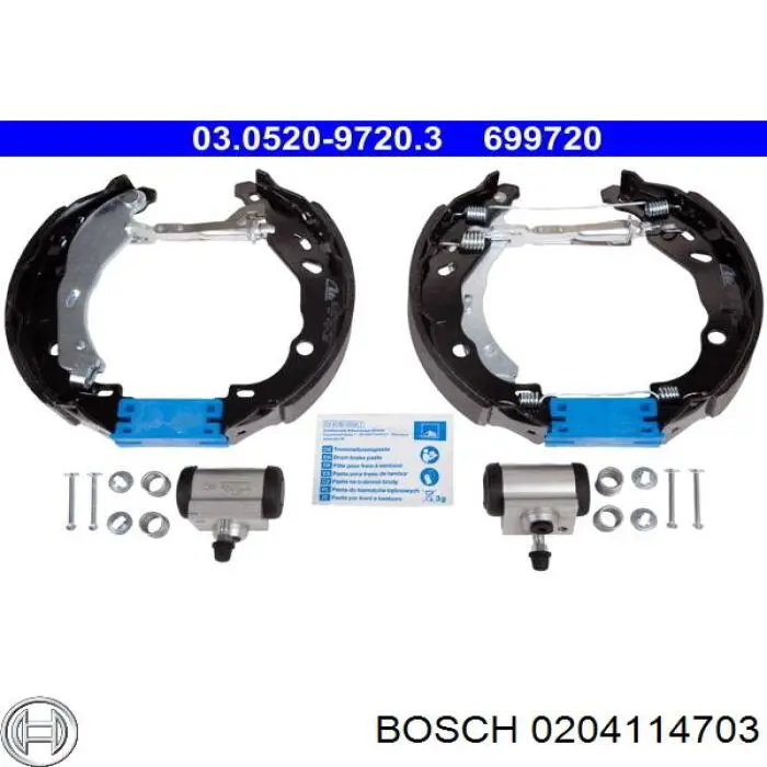 Колодки гальмові задні, барабанні 0204114703 Bosch