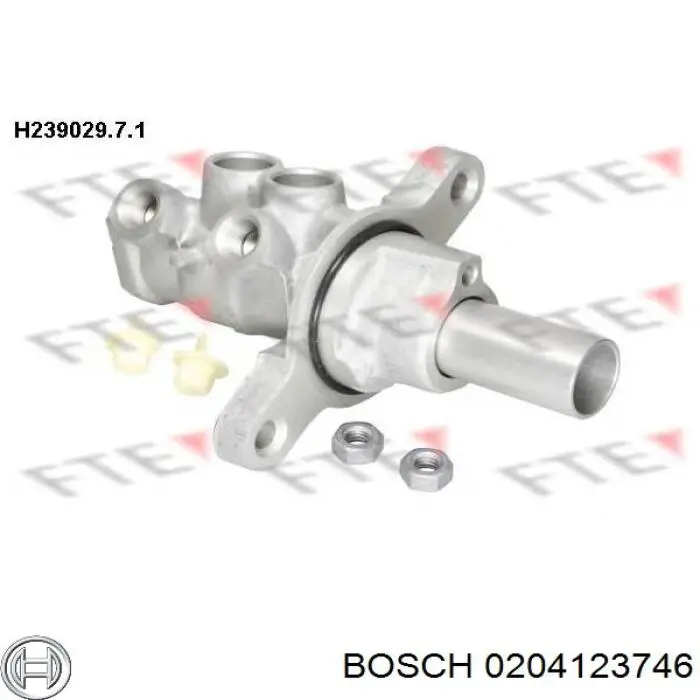 Купити 0204123746 Bosch Головний гальмівний циліндр