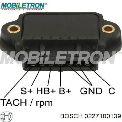 Модуль запалювання, комутатор 0227100139 Bosch