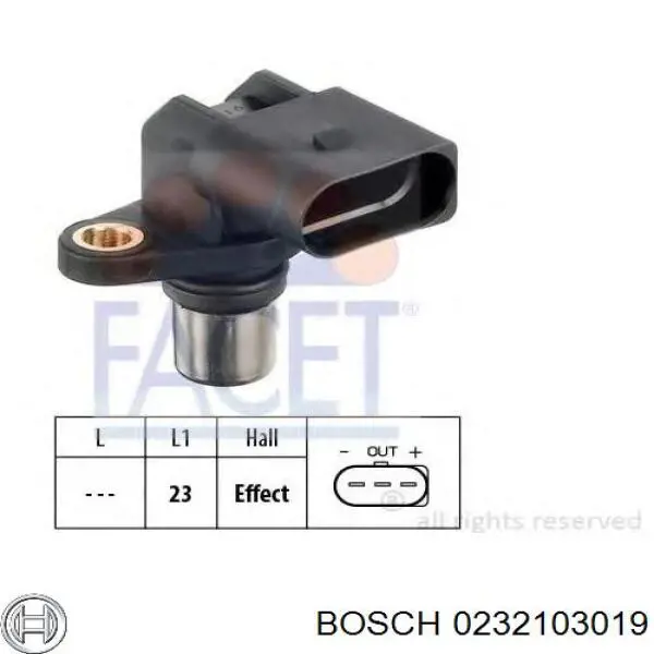 Датчик фаз Bosch 0232103019 ціна, від 21.24 USD