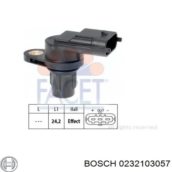 Датчик распредвалу 0232103057 Bosch