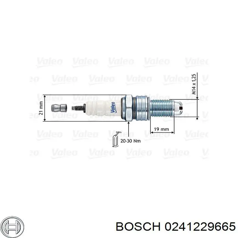 0241229665 Bosch Свіча запалювання