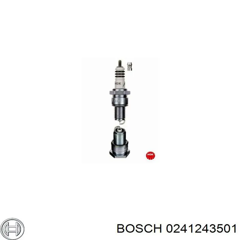 Свічки автомобільні Bosch 0241243501 ціна, від 12.67 USD