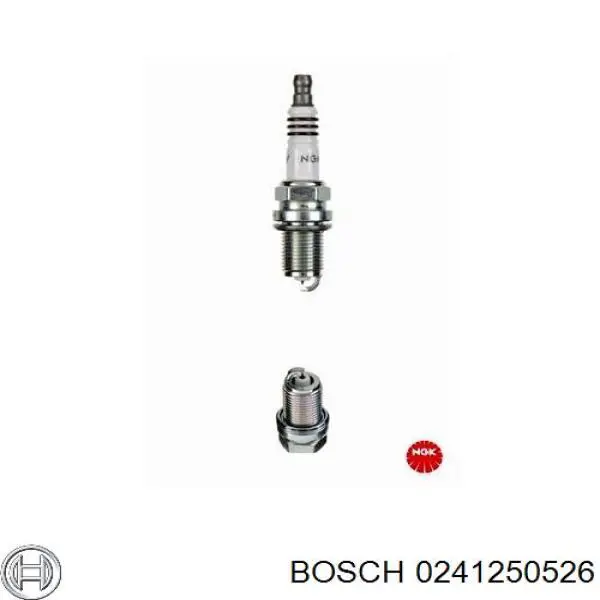 Свічки автомобільні Bosch 0241250526 ціна, від 10.77 USD