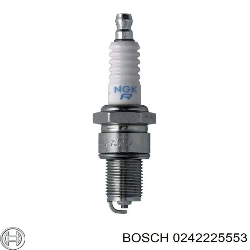 Свічки запалювання 0242225553 Bosch