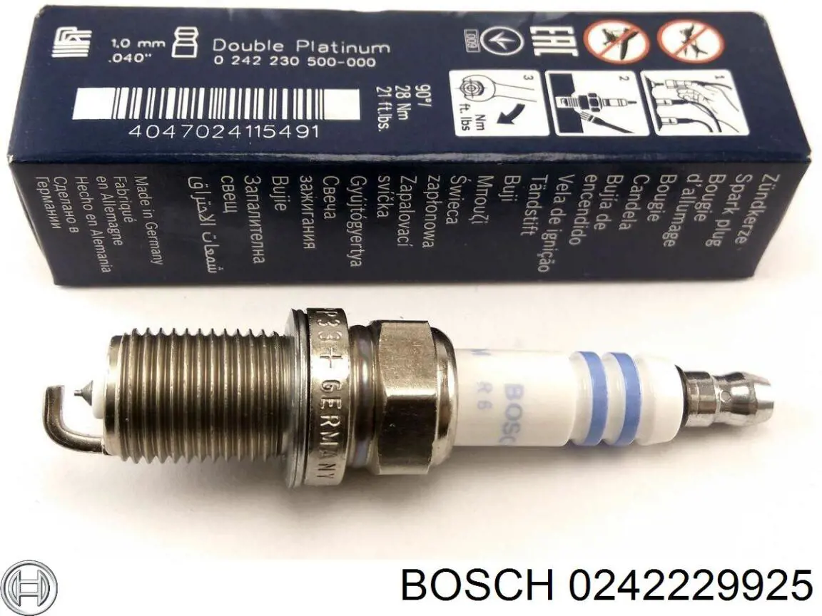 Свічки запалювання 0242229925 Bosch