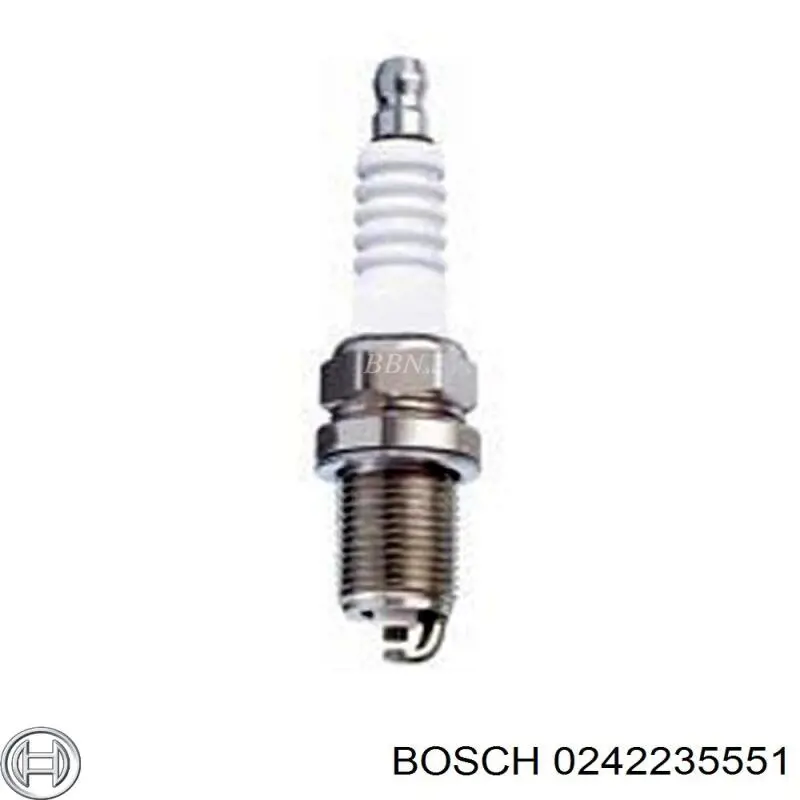 0242235551 Bosch Свеча (4-х контакт.)