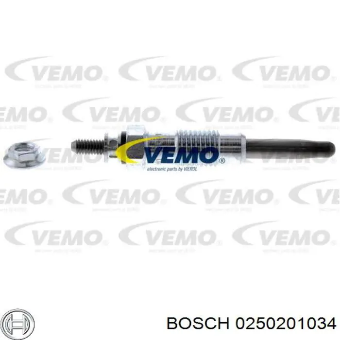Свічки запалювання Bosch 0250201034