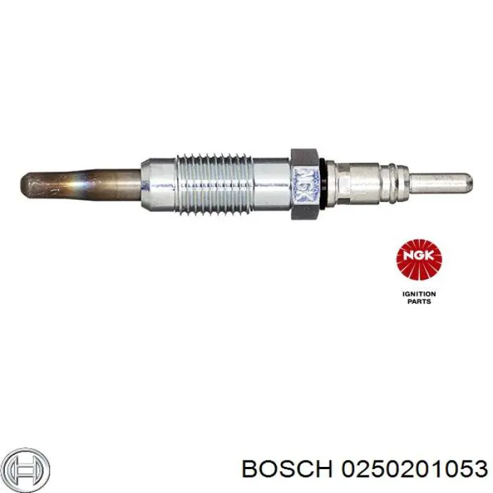 Свіча накалу Bosch 0250201053 ціна, від 11.66 USD