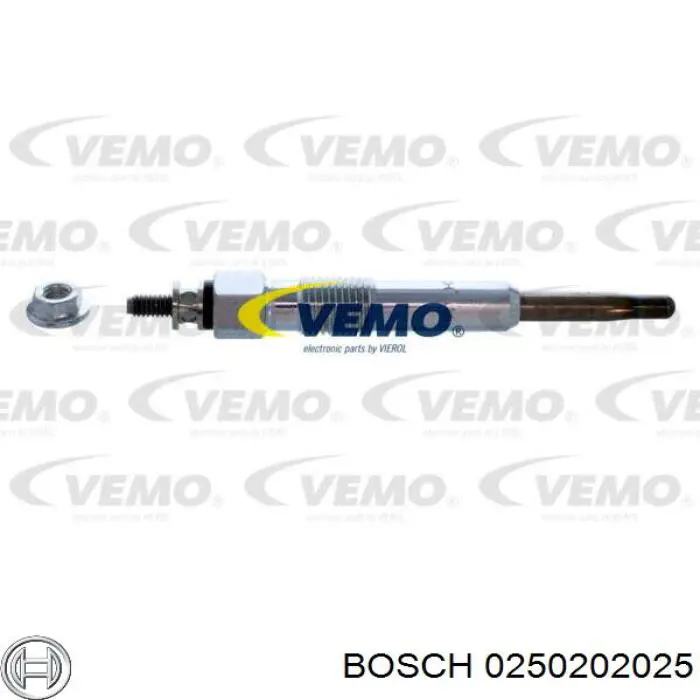 Свіча накалу Bosch 0250202025 ціна, від 12.93 USD