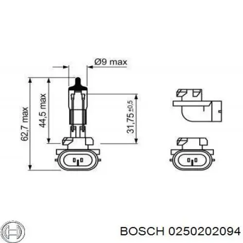 Свічки запалювання Bosch 0250202094