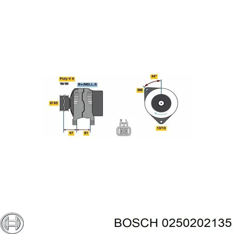Свіча накалу Bosch 0250202135 ціна, від 10.16 USD