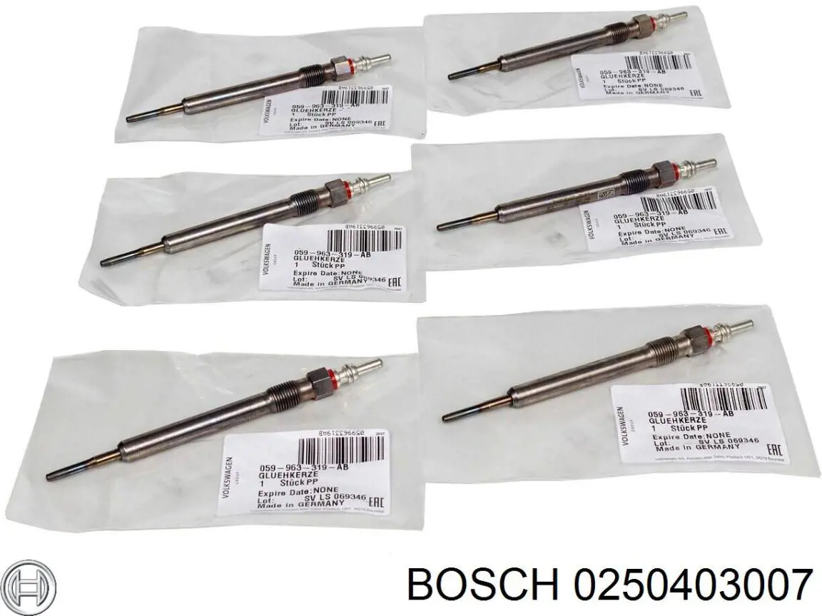 Свічки запалювання Bosch 0250403007