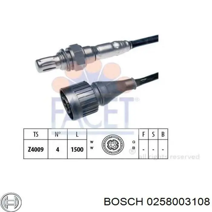 0258003108 Bosch Датчик кисню