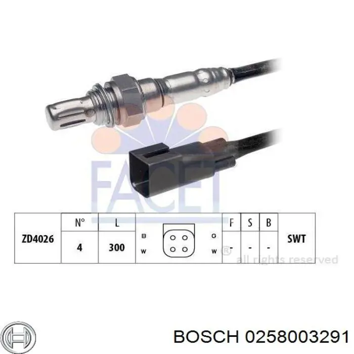 Лямбда-зонд 0258003291 Bosch